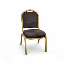 Office Conference Cafe Canteen Restaurant  Stackable Stacking Chair Padded BLACK