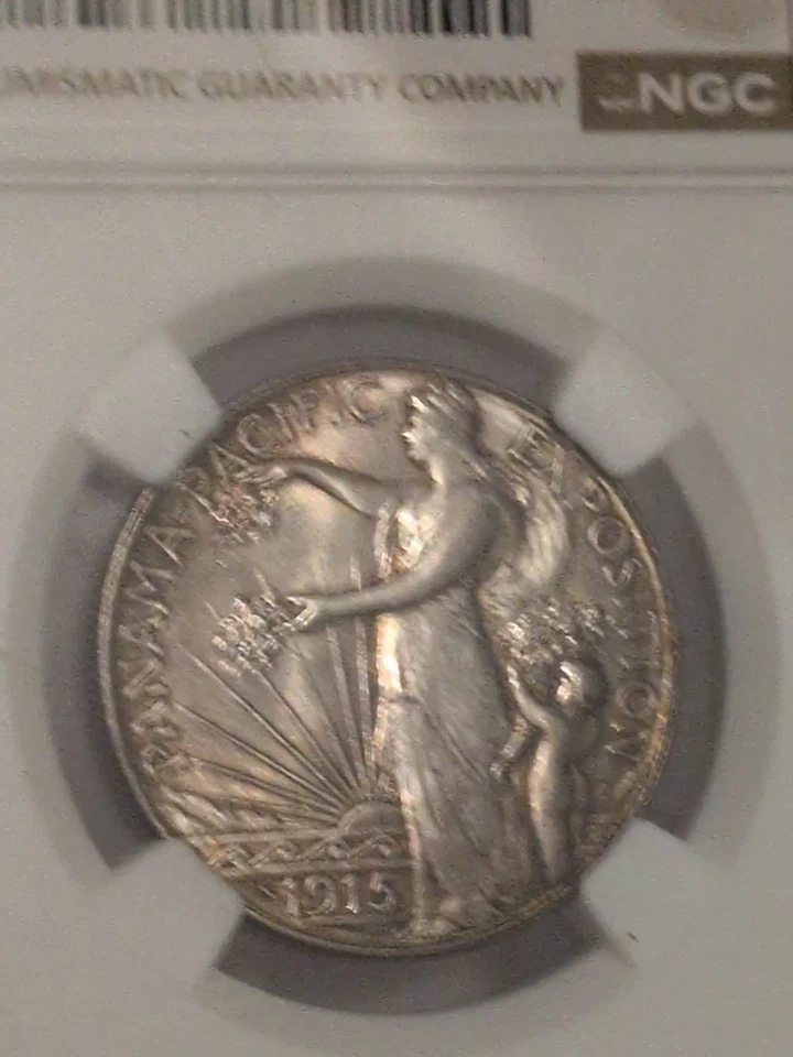 1915-S 50C Panama-Pacific Commemorative Half Dollar NGC MS-64 Toned (666 - Image 2 of 4
