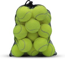 20-Pack -Tennis Balls Bulk with Mesh Bag - Heavy Duty Dog Practice Balls