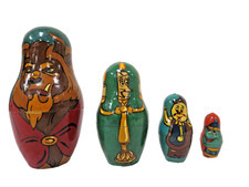 Beauty and the Beast Russian Nesting Dolls Hand Painted 4 Piece Set