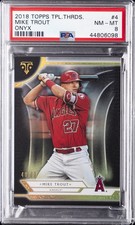 2018 TRIPLE THREADS ONYX #4 MIKE TROUT PSA 8