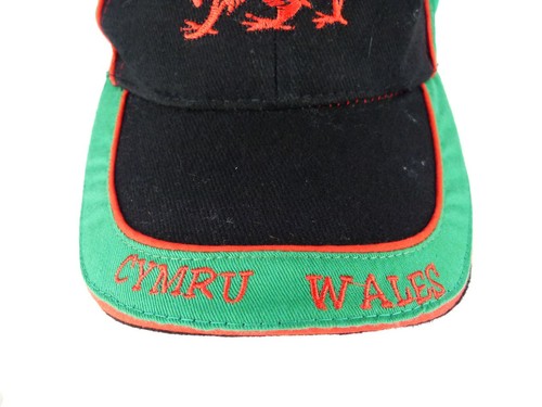 Wales Adult One Size Cymru Wales Black Baseball Cap - Picture 2 of 11