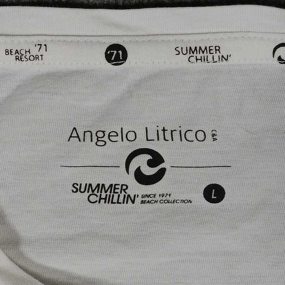 Camiseta Angelo Litrico Masculina Grande Pôr do Sol Skyline Verão Chillin Gráfica Camiseta - Imagem 4 de 4