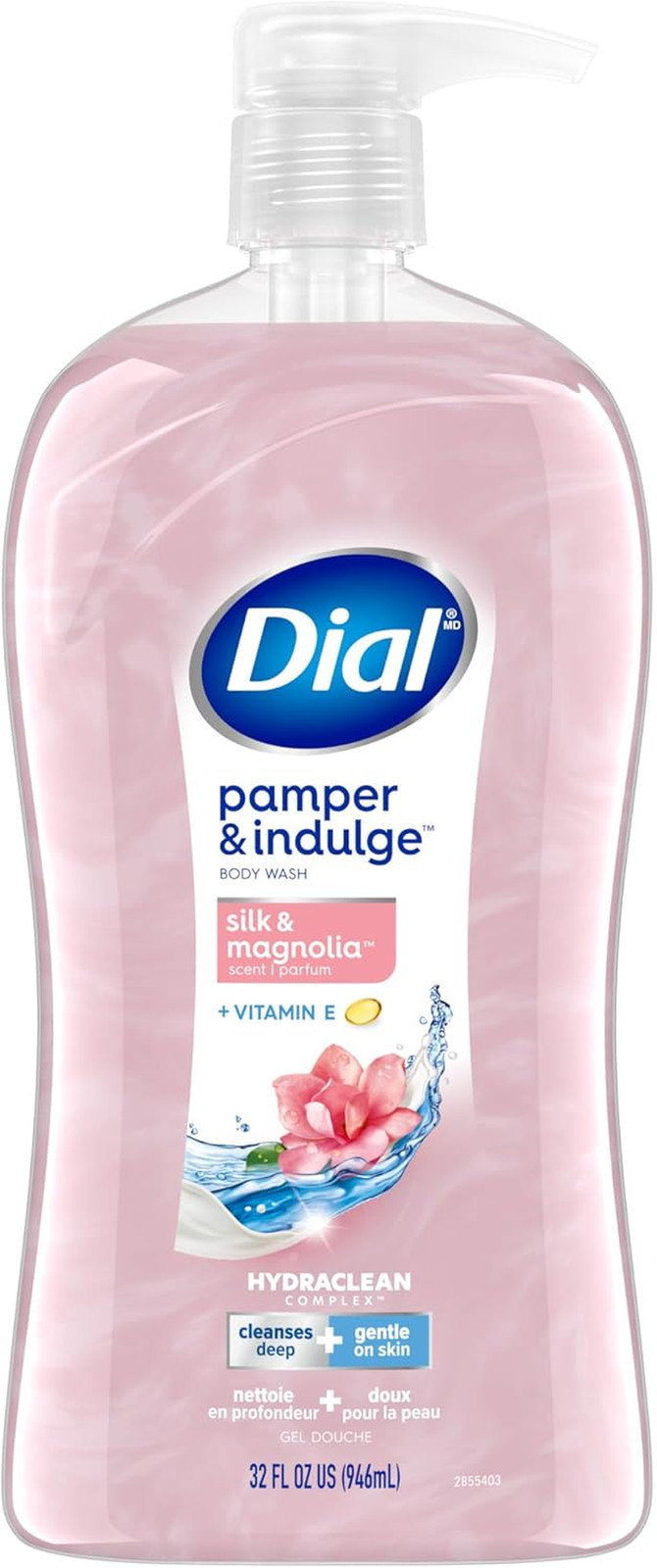 Gel douche anti peau sèche Dial Silk Magnolia enrichi en protéines de soie