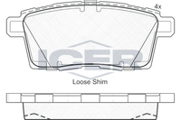 Bremsbelagsatz Hinten Akebono-System FüR Ford Usa Edge U387 Mazda Cx-7 Ab 06->