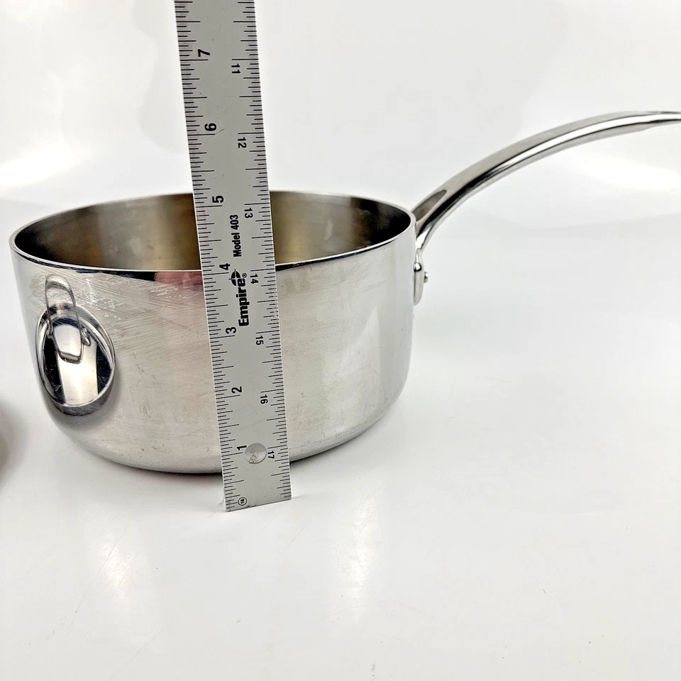 Sartén de acero inoxidable cubierta de 3 cuartos de galón Tranmontina Tri-Ply revestido ~ ENVÍO GRATUITO Foto 4 de 4