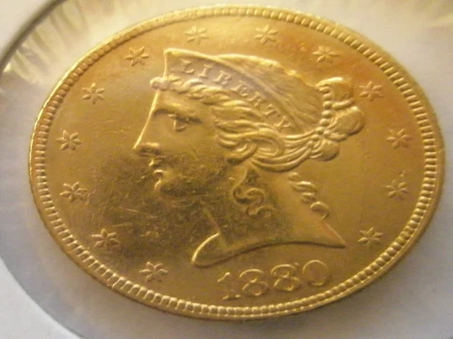 1880 $5 Liberty Head Gold Half Eagle - # 263