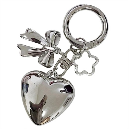Heart Shaped Keychain Backpacks Bowknot Heart Keyring Charm Backpack Pendant - 第 7/8 張圖片