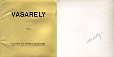 Victor Vasarely OP-ART autograph, signed folder Victor Vasarely OP-ART autograph, signed folder