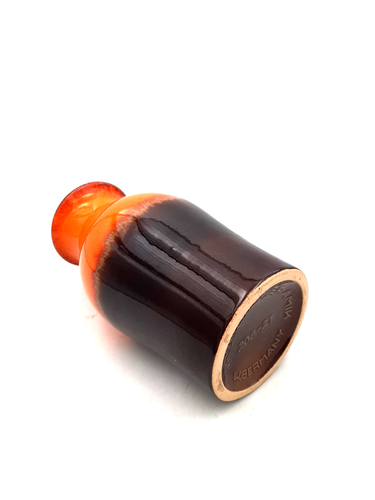 Vintage Scheurich Vase Keramik Lava Design W. Germany orange-schwarz 208-21 rar - Picture 3 of 7