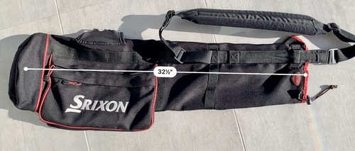 SRIXON Golf Bag Carrying Black Red Shoulder Strap 2 Zipper Pockets Lightweight - Picture 8 of 14