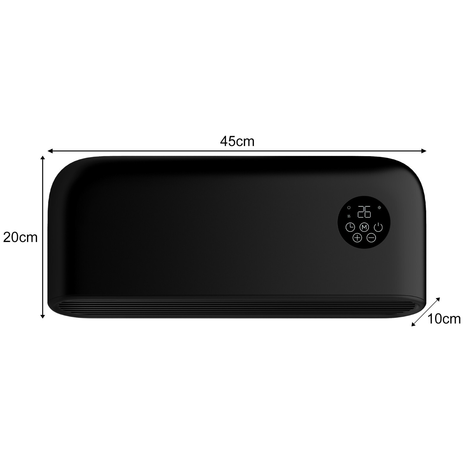 Mylek Over Door Heater Fan Air Curtain Remote Control Black White Silver 2KG