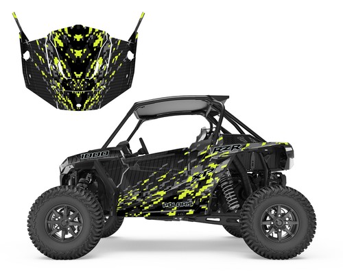 2013 2018 Polaris RZR 1000 XP TURBO graphic decal kit 24 mil Black Camo 1901 - Picture 15 of 16