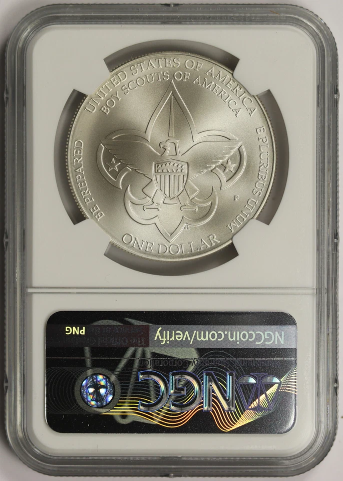 2010-P Boy Scouts of America Silver Modern Commemorative Dollar $1 MS 70 NGC - Image 2 of 4