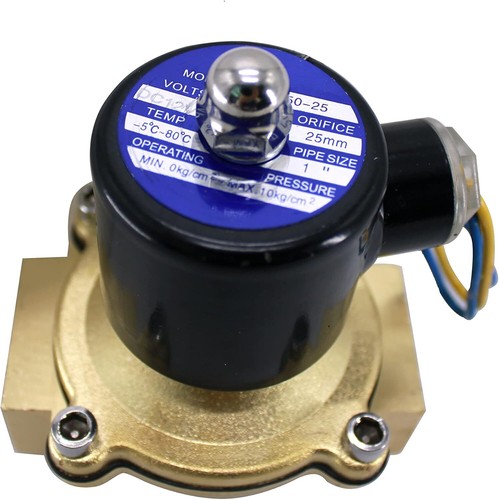 Electroválvula Eléctrica HFS(R) 12V Cc Agua Aire Gas, Combustibles N/C - 1" Npt - Imagen 3 de 7