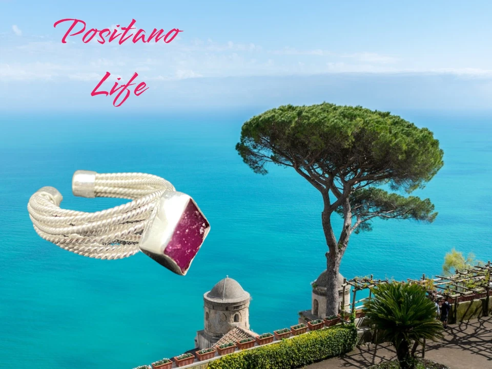 Moda Positano Gioielli - Collezione Zaffiro - Anello Ag 925 eRubino - Immagine 2 di 4