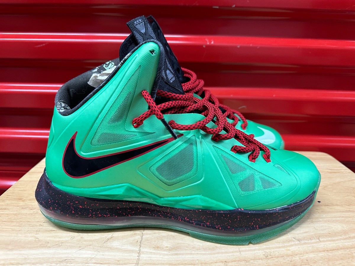 Nike LeBron 10 Cutting Jade Black Red 541100-303 Men's Sz 10 | eBay