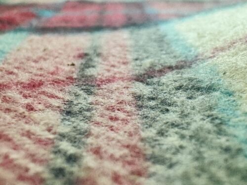Flannel Fabric 100% Cotton Handloom Plaid Red Blue White 42” Wide By The Yard - Picture 3 of 6