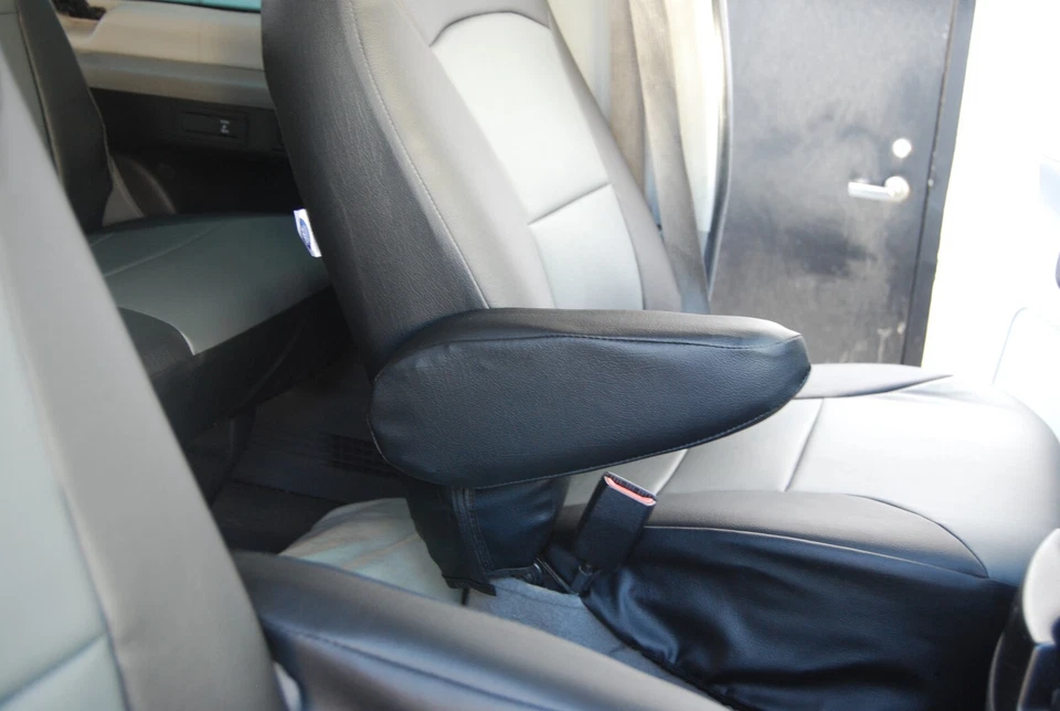 FUNDAS DE ASIENTO DELANTERAS DE CUERO PARA FORD E-250 350 CLUB WAGON IGGEE S. AJUSTE PERSONALIZADO Foto 2 de 4