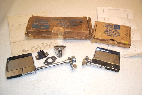 1965 65 FORD GALAXIE 500 XL CUSTOM 300 NOS CHROME MIRRORS LH/RH ORIGINAL FOMOCO