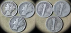 Mercury Dime : Lot 3 Coins 1928D + 1937 + 1939 IRUS1320