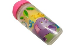 Adorable Pink Elephant-Themed Kids Water Bottle, Leak-Proof, 12 Oz