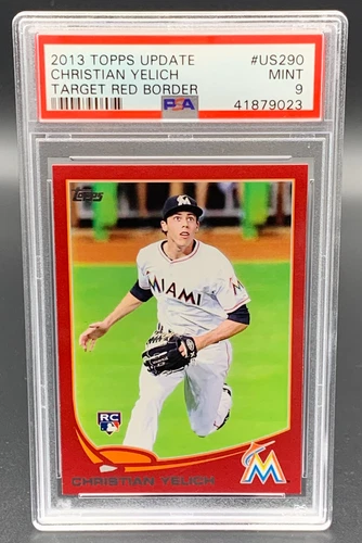 2013 Topps Update Target Red Border #US290 Christian Yelich PSA 9 Rookie