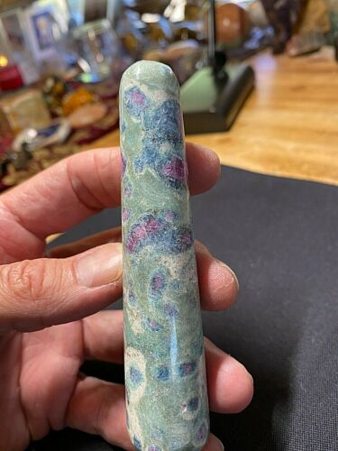 Ruby Fuchsite Crystal Gemstone Healing Wand Specimen 000 - Picture 2 of 7