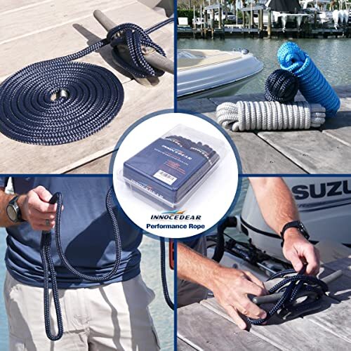 2 Pack Premium Navy Blue Dock Lines - 15' / 25'/35' with Eyelet.Double Braide... - Bild 6 von 6