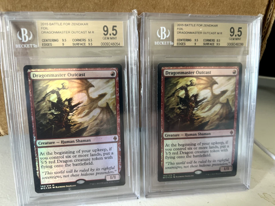 3x BGS 9.5 Dragonmaster Outcast  1x Foil MTG Worldwake & 2x Foil Battle Zendikar - Image 3 of 3