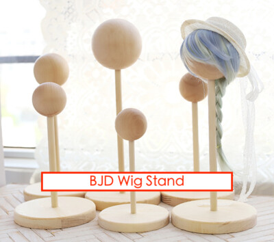 1/12 1/8 1/6 1/4 1/3 Uncle Blythe BJD Wig Stand Doll Hair Wooden Holder Support