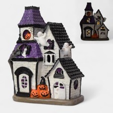 Homesense Tk Maxx Halloween Ghost Haunted Light Up House Pumpkin