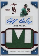 2015 Leaf Perfect Game National Showcase Jersey Ruby Jeff Belge Dodgers Auto /10