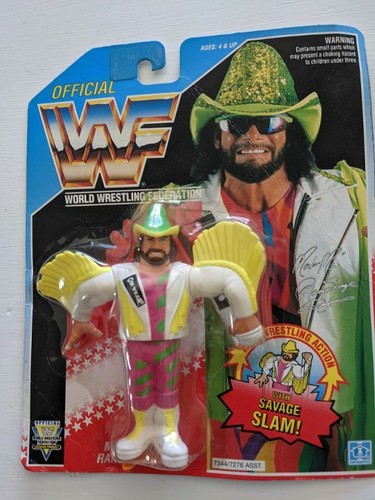 WWF Hasbro Macho Man Randy Savage Blue Card Series...