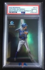 2023 Bowman Anthony Gutierrez Spotlights Aqua Refractor /125 PSA 10 Pop 2