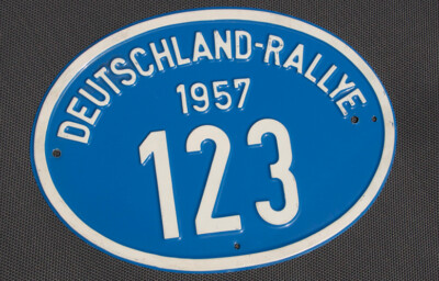 VINTAGE METAL AUTOMOBILE CAR RALLY SIGN # ADAC GERMANY RALLY 1957 | eBay