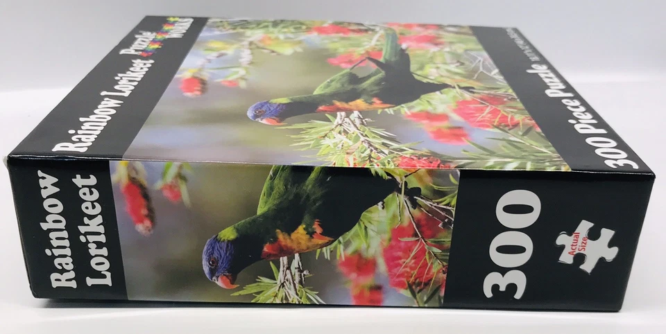 Rompecabezas Rainbow Lorikeet Parrot 300 Piezas Funciona 18.11X 12 Nuevo Hermoso Vivo Foto 4 de 4