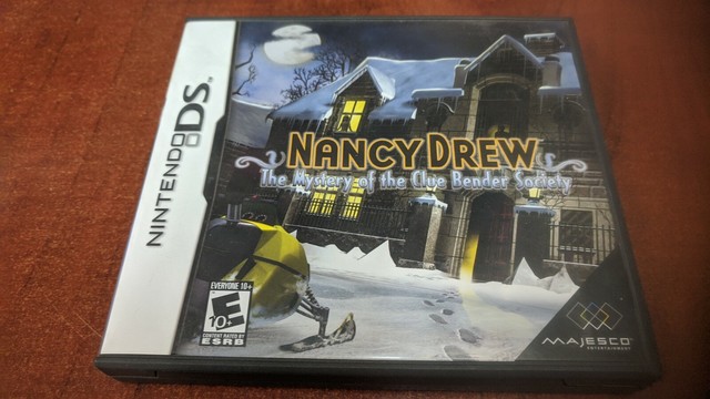 NINTENDO DS NANCY DREW THE MYSTERY OF THE CLUE BENDER SOCIETY COMPLETE 