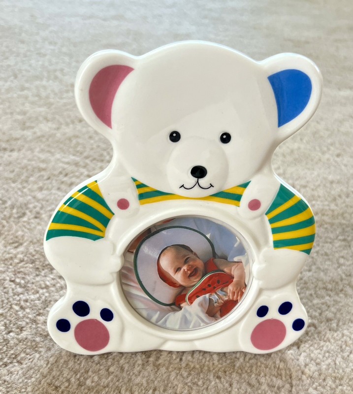 Mikasa Bone China Teddy Bear Picture Frame "Teddy And Friend"