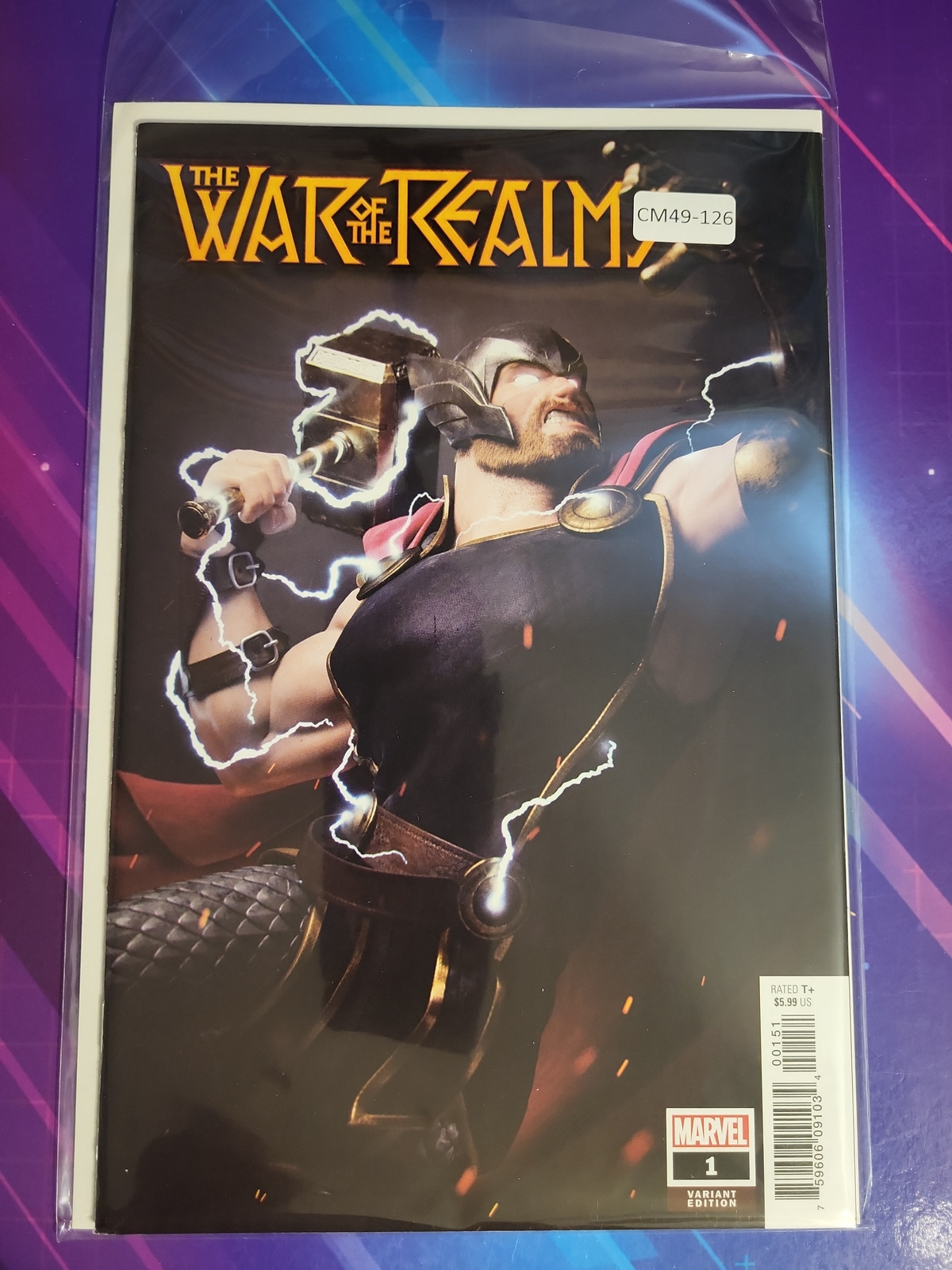 WAR OF THE REALMS #1D HIGH GRADE (THOR) VARIANT MARVEL COMIC BOOK CM49-126