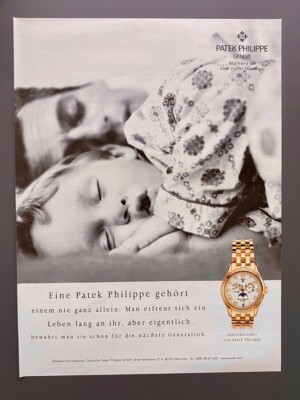 Eine Patek Philippe gehört einem nie... 2002 Vintage Watch Ad Werbung Reklame