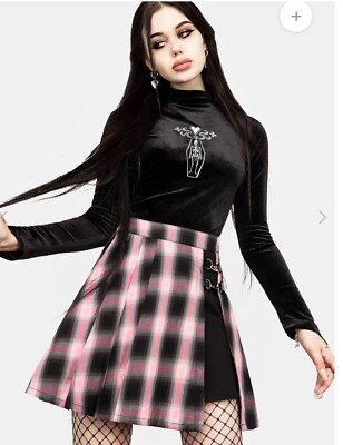 Disturbia Plaid Skirt Size US Goth Punk Emo