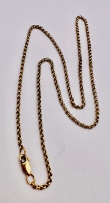 Massive 9 kt Gelbgold Kette 18 Zoll Halskette Schmuck Geschenk 7,54 Gramm