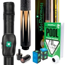 McDermott Pool Billiard Pro Cue Kit - 6 Items Included - AUTHORIZED DEALER