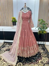 New Indian Wedding Designer Party Wear Gown With Beautiful Georgette Dupatta