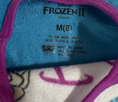 Frozen Girls Kid's 3 Piece Plush Hooded Robe and Pajama Set Medium 8 - Picture 3 of 20