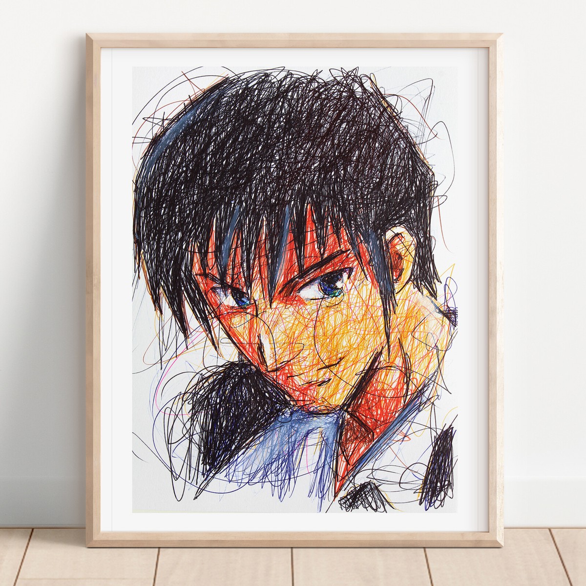 Nicholas D. Wolfwood Ballpoint Pen Print, Trigun Art Poster | eBay