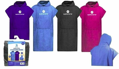 SURF STATE CHANGING ROBE COAT MICROFIBRE TOWEL BEACH PONCHO SWIM KIDS ADULTS SIZ - Picture 12 of 26