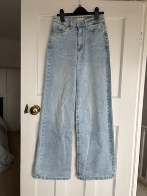 Jacqueline de Yong JDYFelina-Fina High Waist Wide Jeans Light Blue XS Length 32
