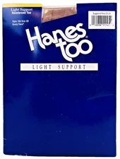 Hanes Too Pantyhose Light Support Reinforced Toe Style:156 Size:CD Barely There